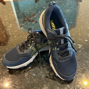 ASICS GEL-VENTURE 8 Running Shoes Women Size 7 French Blue Hazard Green 1014A141